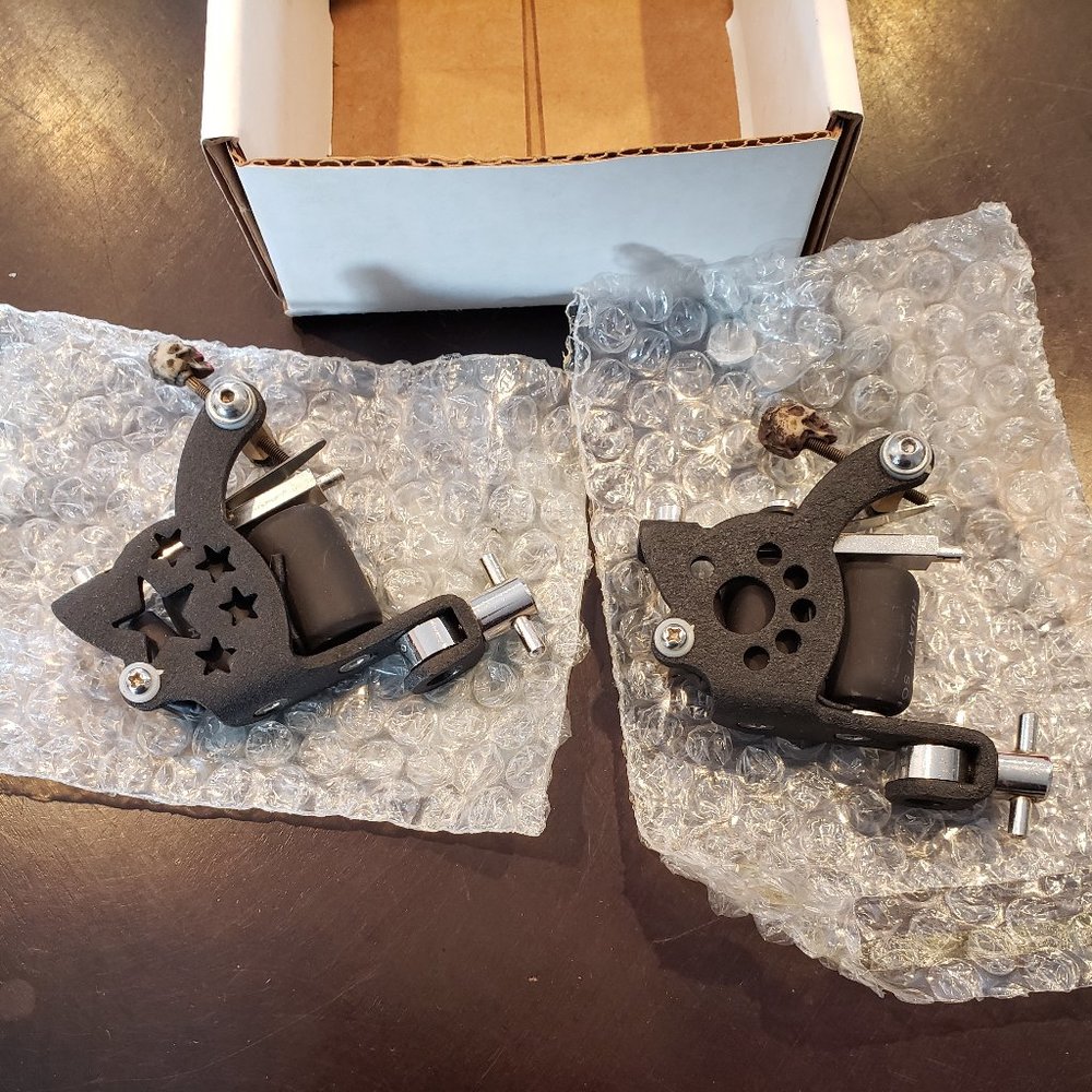Set of Tattoo Machines Line Shader Skull black